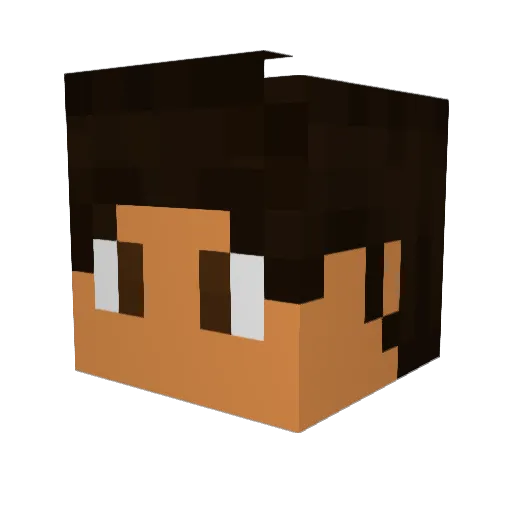 tidrion Minecraft avatar head, 3D render