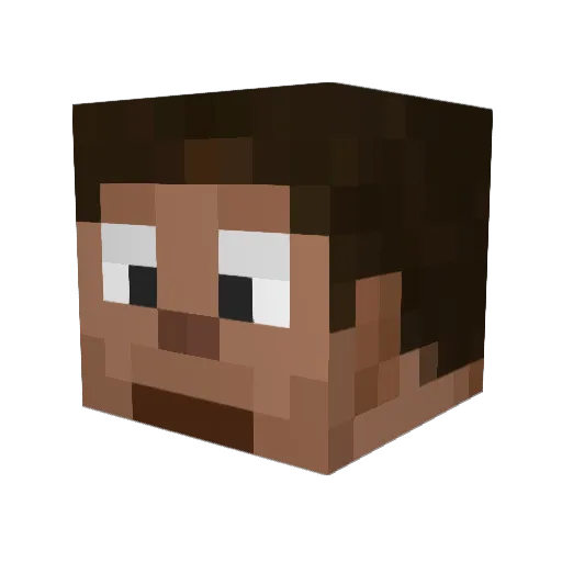 tiejas Minecraft avatar head, 3D render