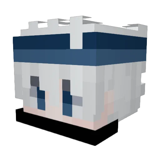 tiengg Minecraft avatar head, 3D render