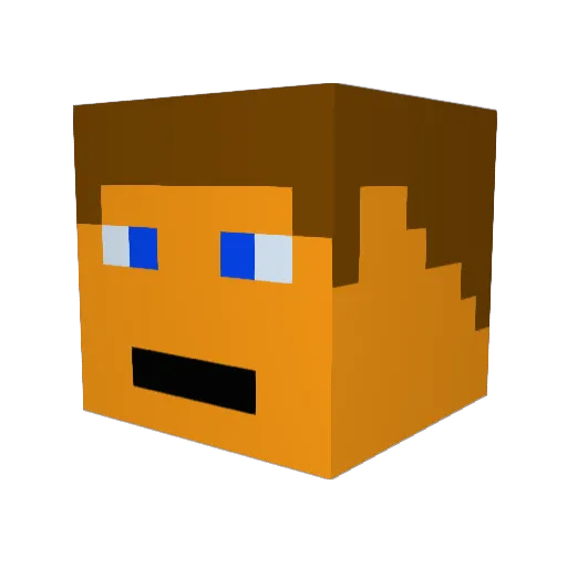 tieto Minecraft avatar head, 3D render