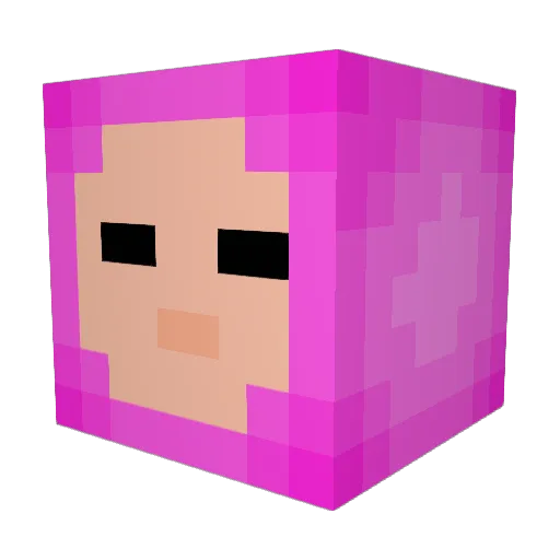 tiffanyjennell Minecraft avatar head, 3D render