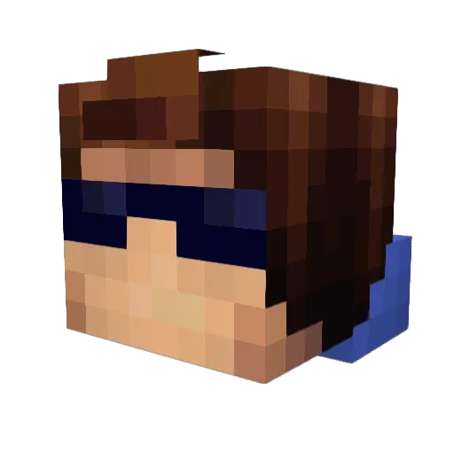 tiffness Minecraft avatar head, 3D render