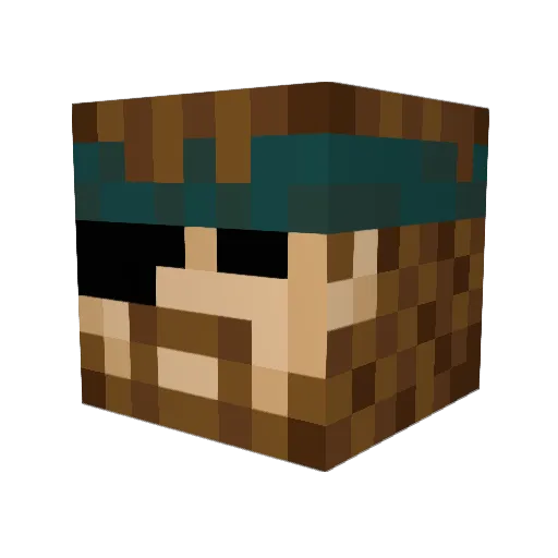 tigarashi Minecraft avatar head, 3D render