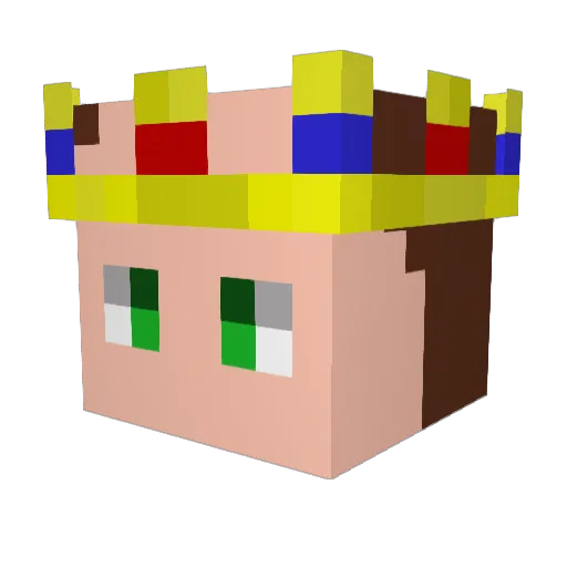 tigasjoga Minecraft avatar head, 3D render