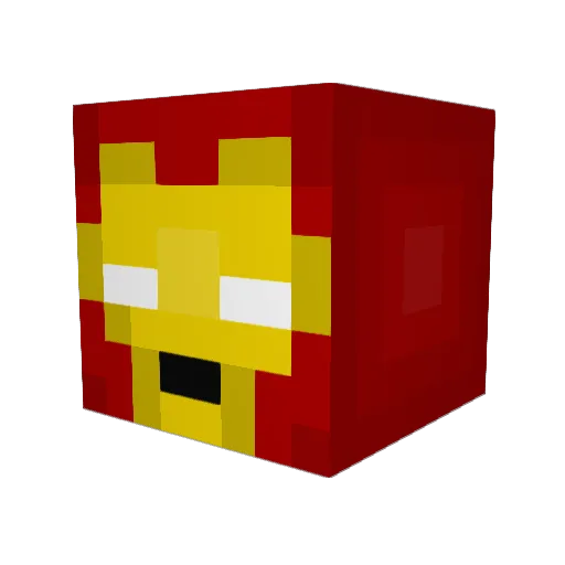 tiger_1 Minecraft avatar head, 3D render
