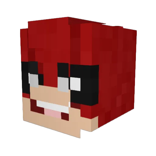 tigerblac Minecraft avatar head, 3D render