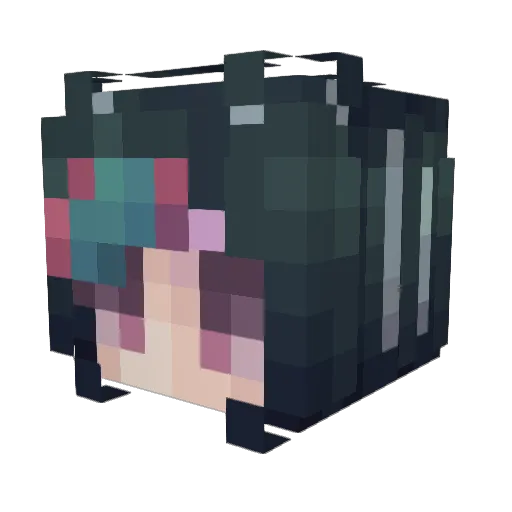 tigerfishy Minecraft avatar head, 3D render