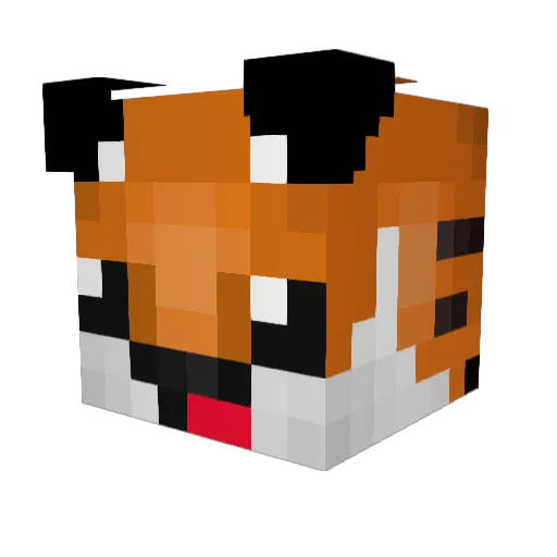 tigerllama16 Minecraft avatar head, 3D render