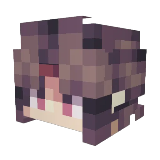 tigerluo Minecraft avatar head, 3D render