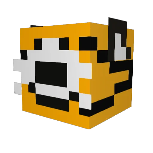 tigermaus Minecraft avatar head, 3D render