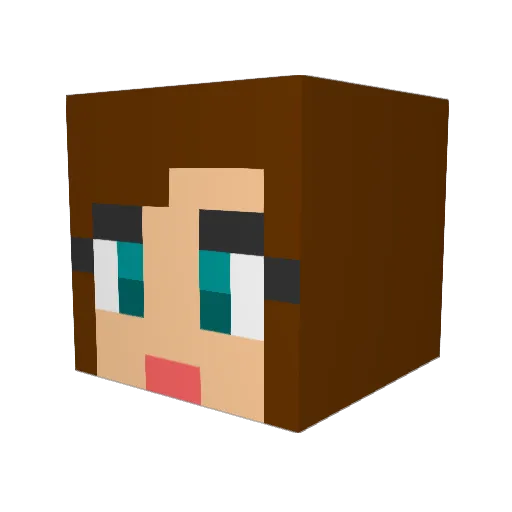 tigerpus Minecraft avatar head, 3D render