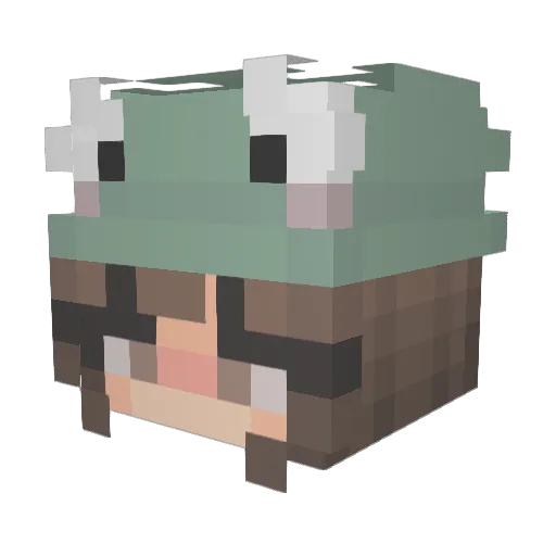 tigerrrrrrrrrrrr Minecraft avatar head, 3D render