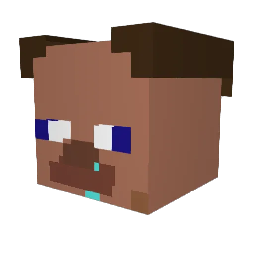 tigertryona Minecraft avatar head, 3D render