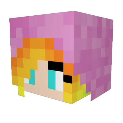 tigloo Minecraft avatar head, 3D render