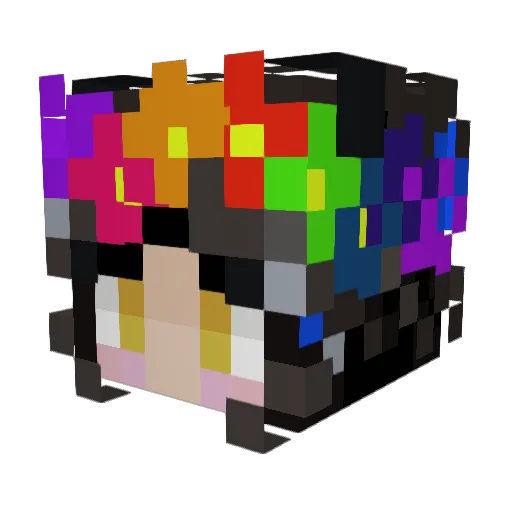 tigulaga Minecraft avatar head, 3D render