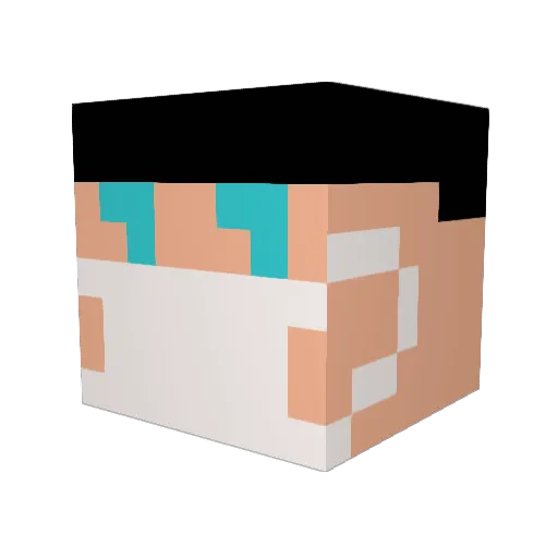 tiha_ Minecraft avatar head, 3D render