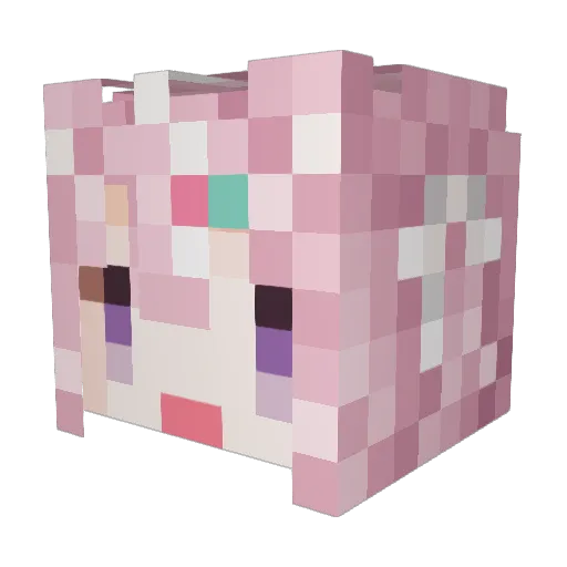 tiharu0111 Minecraft avatar head, 3D render