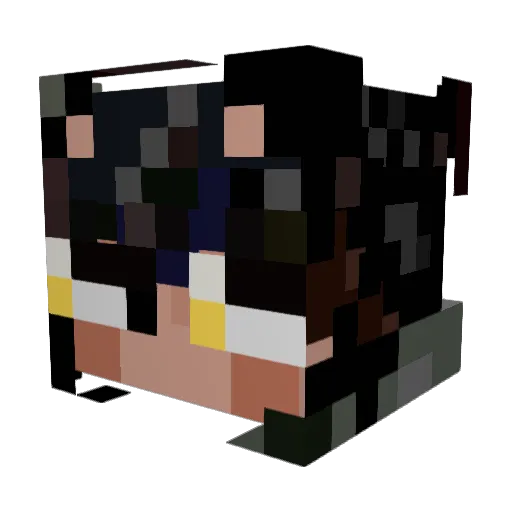 tiiiiiiiiny Minecraft avatar head, 3D render