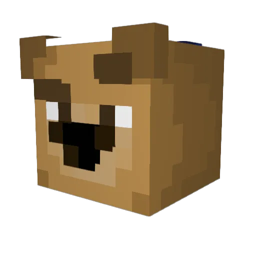 tij Minecraft avatar head, 3D render