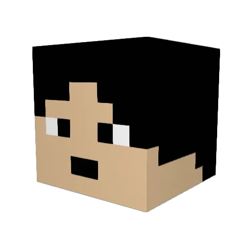 tijner72 Minecraft avatar head, 3D render