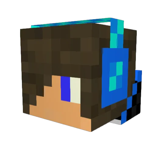 tijntines Minecraft avatar head, 3D render
