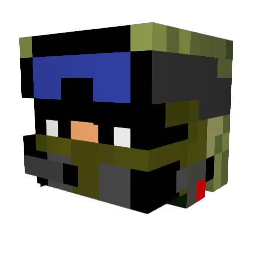 tijsco1 Minecraft avatar head, 3D render