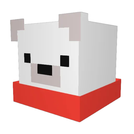 tijskapitein Minecraft avatar head, 3D render