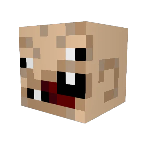 tiki_lady Minecraft avatar head, 3D render