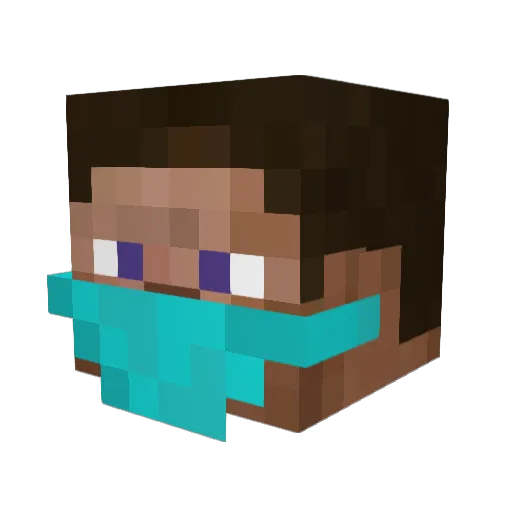 tikidad Minecraft avatar head, 3D render