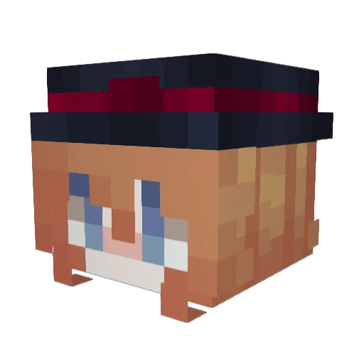 tikiwish Minecraft avatar head, 3D render