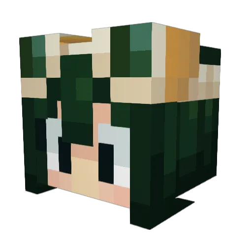 tikkilol Minecraft avatar head, 3D render