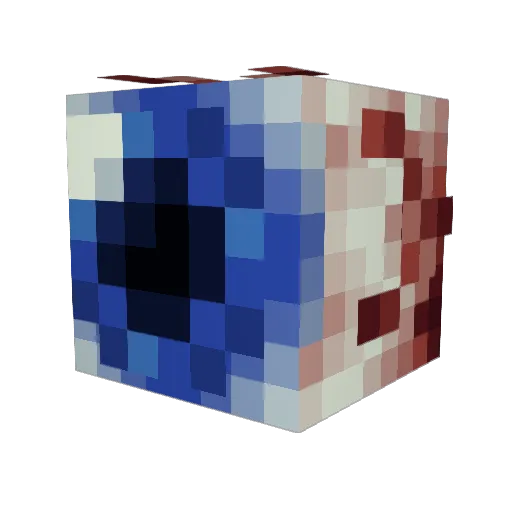 tikow Minecraft avatar head, 3D render