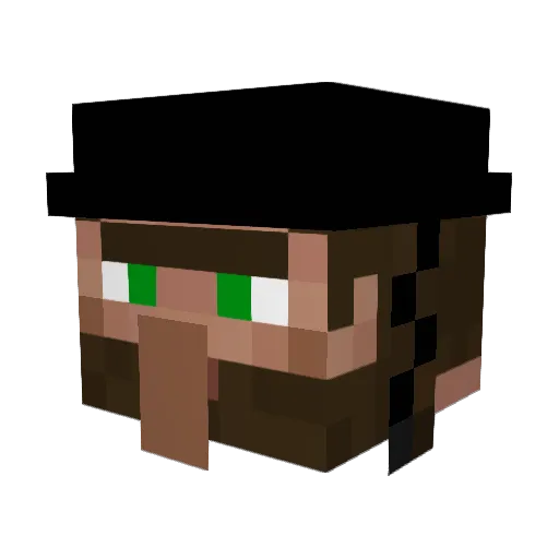 tikravo Minecraft avatar head, 3D render