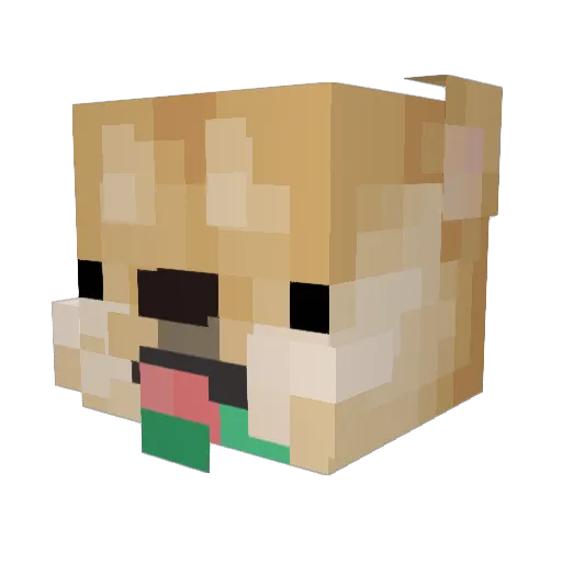 tikslol Minecraft avatar head, 3D render