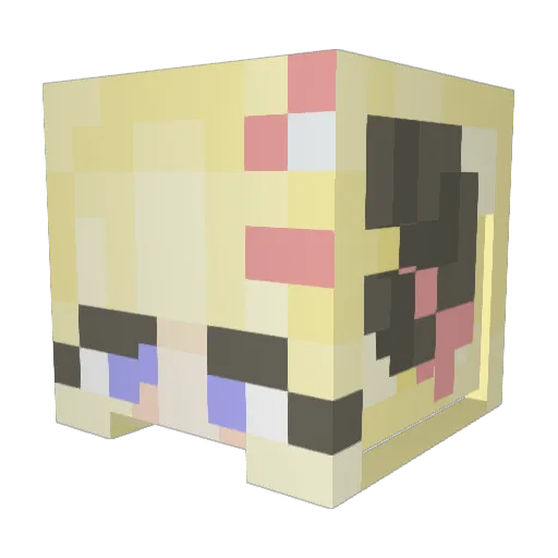 tiktik00 Minecraft avatar head, 3D render