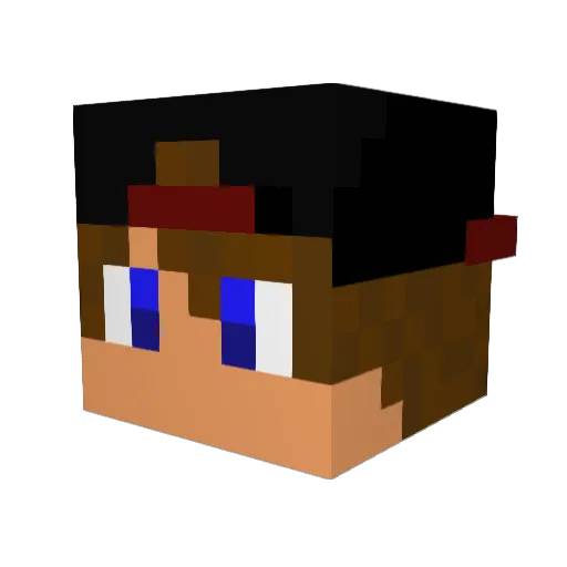 tikuminn Minecraft avatar head, 3D render