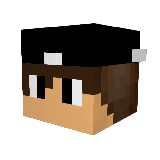 tikva_razbijac Minecraft avatar head, 3D render