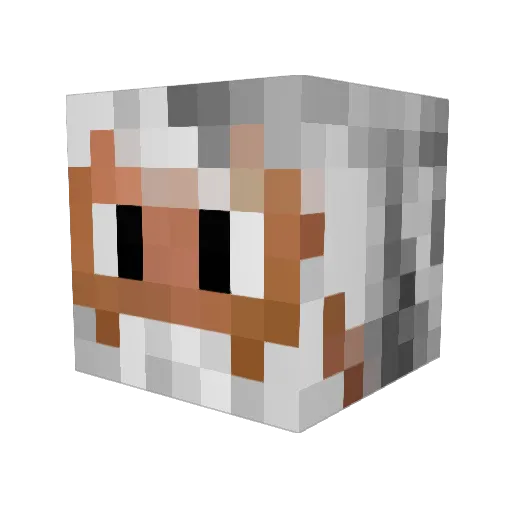 til132 Minecraft avatar head, 3D render
