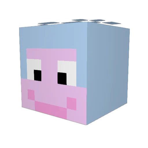 tilbil Minecraft avatar head, 3D render