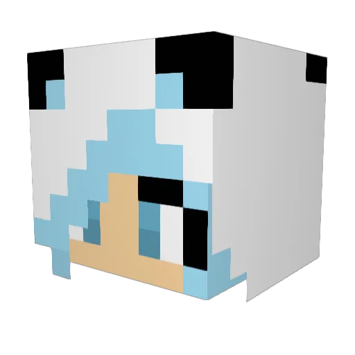 tildekjr Minecraft avatar head, 3D render