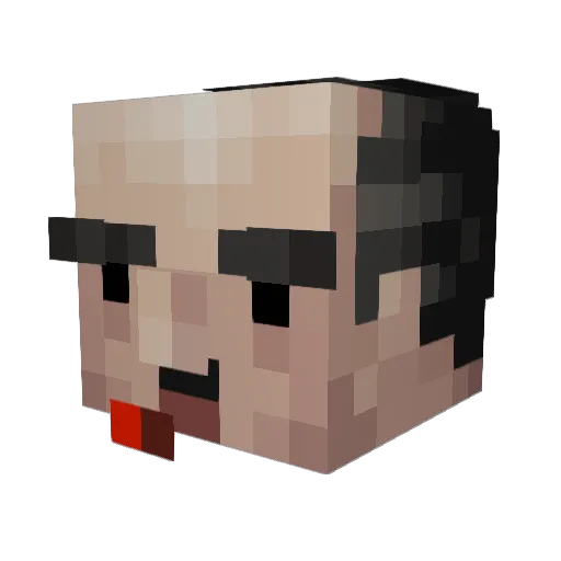 tiliba Minecraft avatar head, 3D render