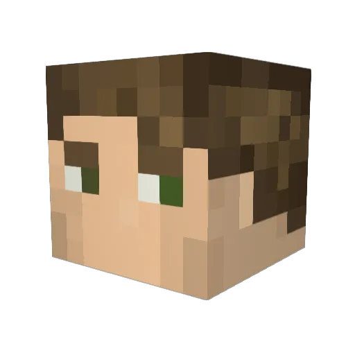 tillytee Minecraft avatar head, 3D render