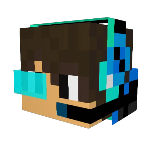 tilouan Minecraft avatar head, 3D render