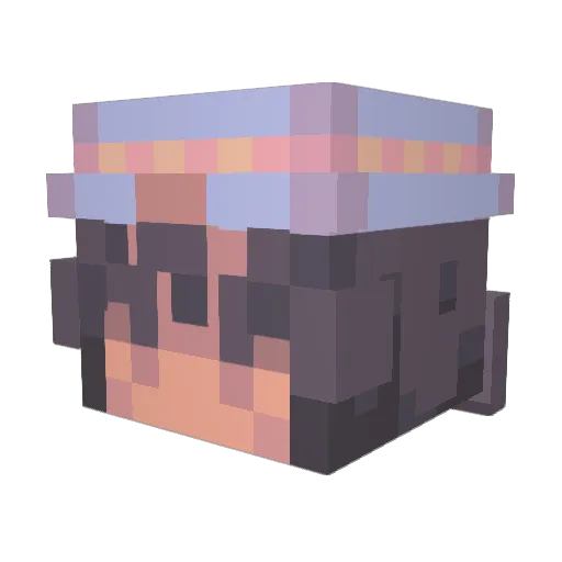 tiltedhummus Minecraft avatar head, 3D render
