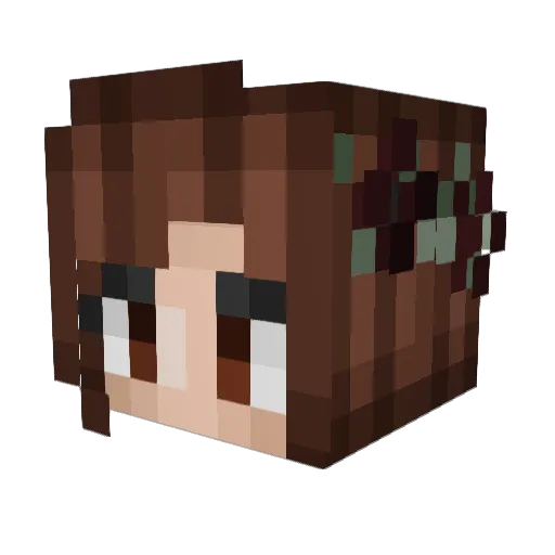 tiltilly Minecraft avatar head, 3D render