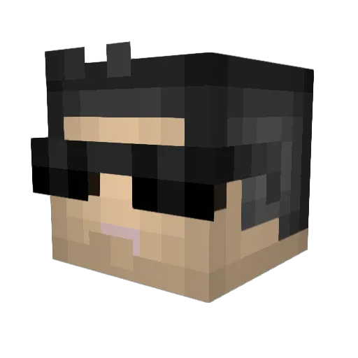 timber_p Minecraft avatar head, 3D render