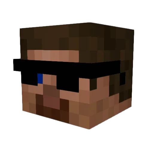 timcide Minecraft avatar head, 3D render