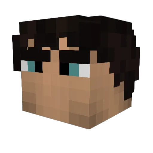 timcleall Minecraft avatar head, 3D render