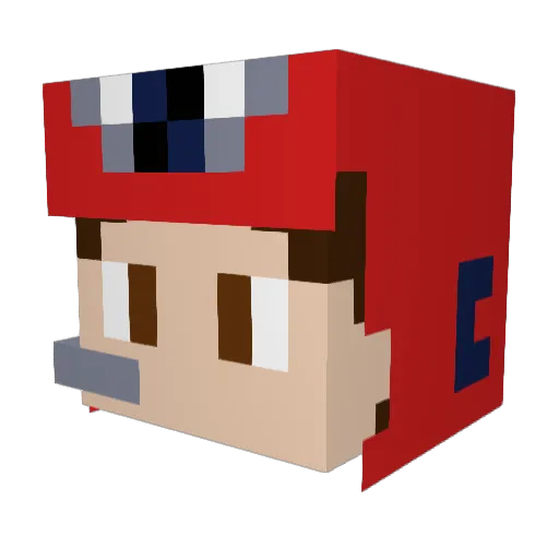 timcolgan Minecraft avatar head, 3D render