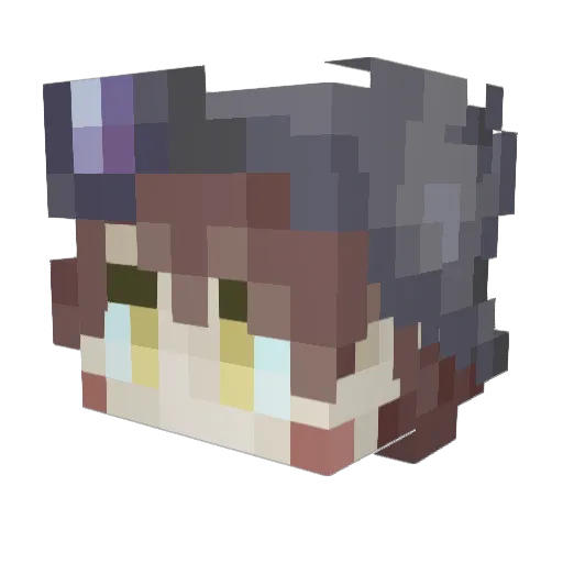 time1001 Minecraft avatar head, 3D render